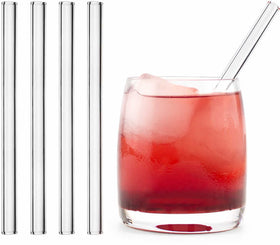 Trinkhalm aus Glas 4er-Set gerade