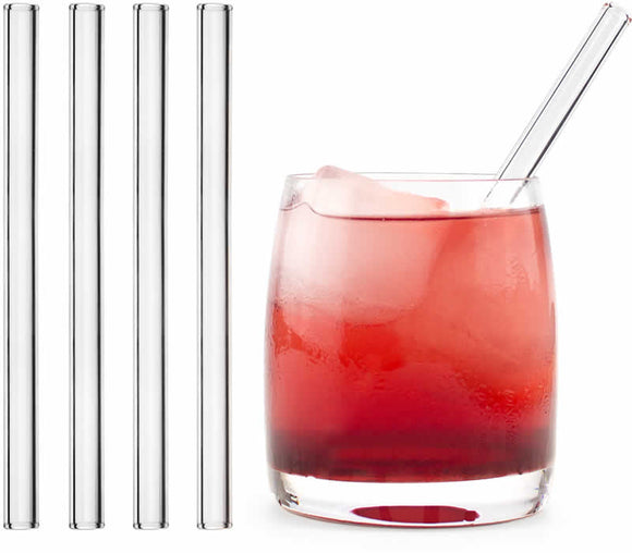Trinkhalm aus Glas 4er-Set gerade