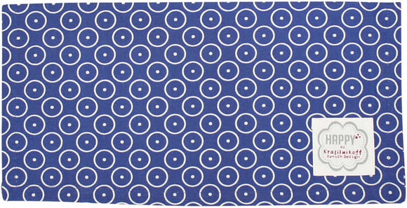 Krasilnikoff Stoffserviette 40x40 cm Circle Dots dark blue
