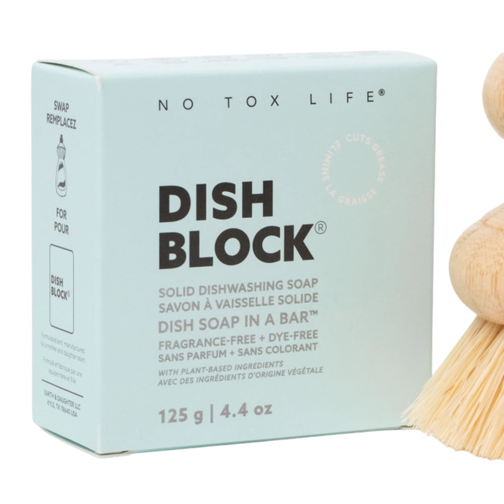 No Tox Life veganer Spülmittel Block Duftfrei 125 g - 0