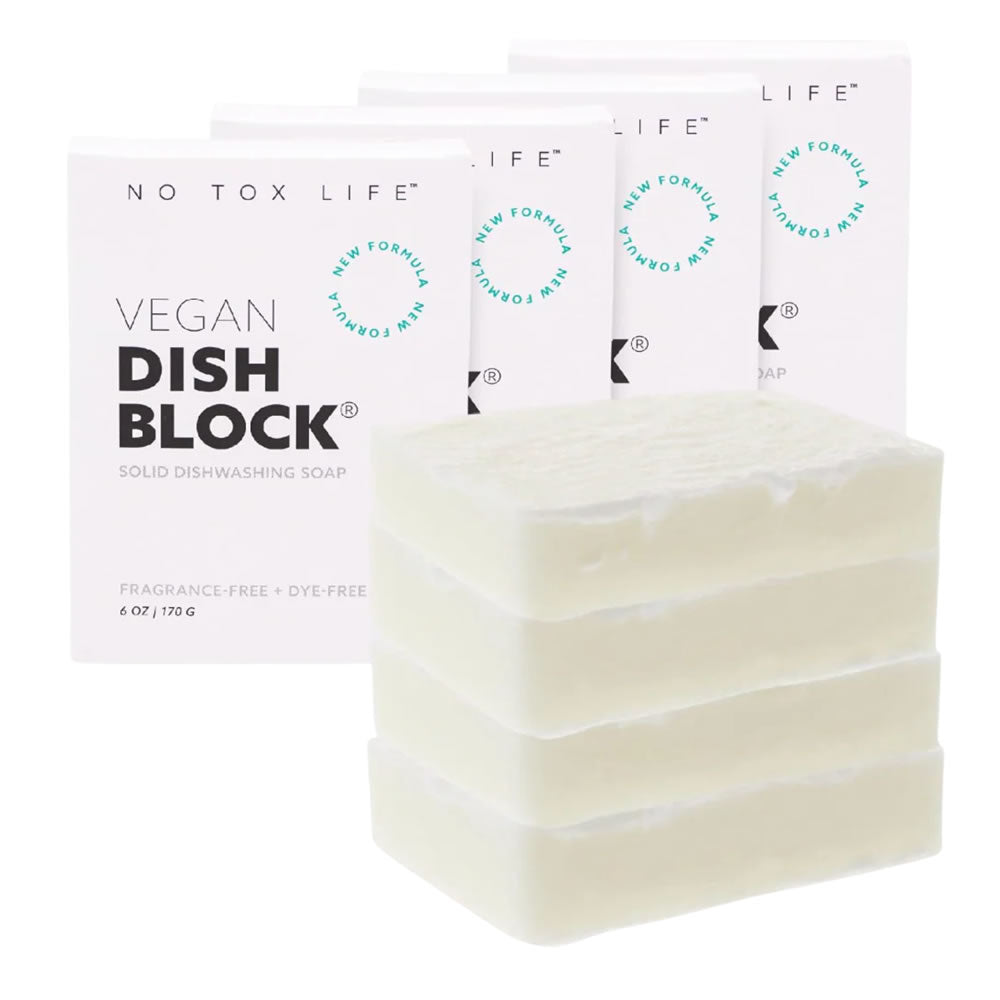 Dish Block No Tox Life Festes Spülmittel Duftfrei 170 g 4 Stück - 0