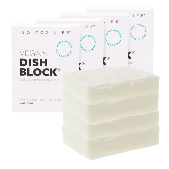 Dish Block No Tox Life Festes Spülmittel Duftfrei 170 g 4 Stück