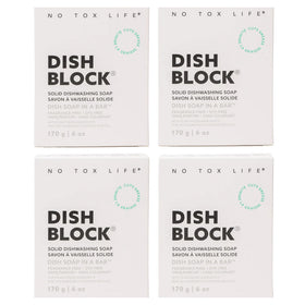 Dish Block No Tox Life Festes Spülmittel Duftfrei 170 g 4 Stück