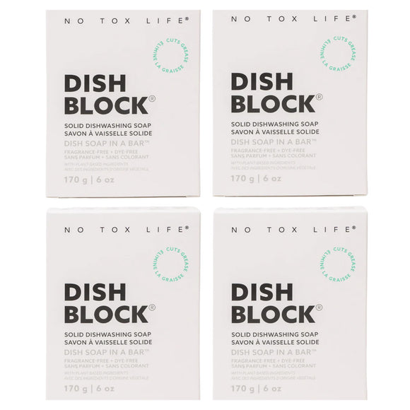 Dish Block No Tox Life Festes Spülmittel Duftfrei 170 g 4 Stück