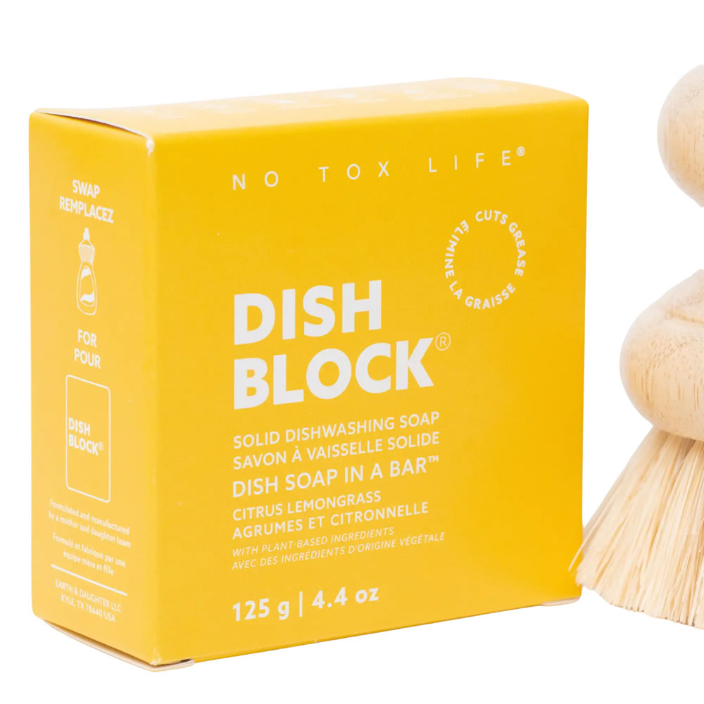 No Tox Life veganer Spülmittel Block Citrus Lemongrass 125 g