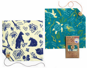Bees Wrap Bienenwachstücher Sandwich Wildlifepack 2er-Set