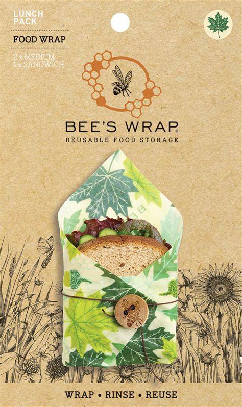 Bees Wrap Bienenwachstücher Forest Floor Lunchpack 3er-Set - 0