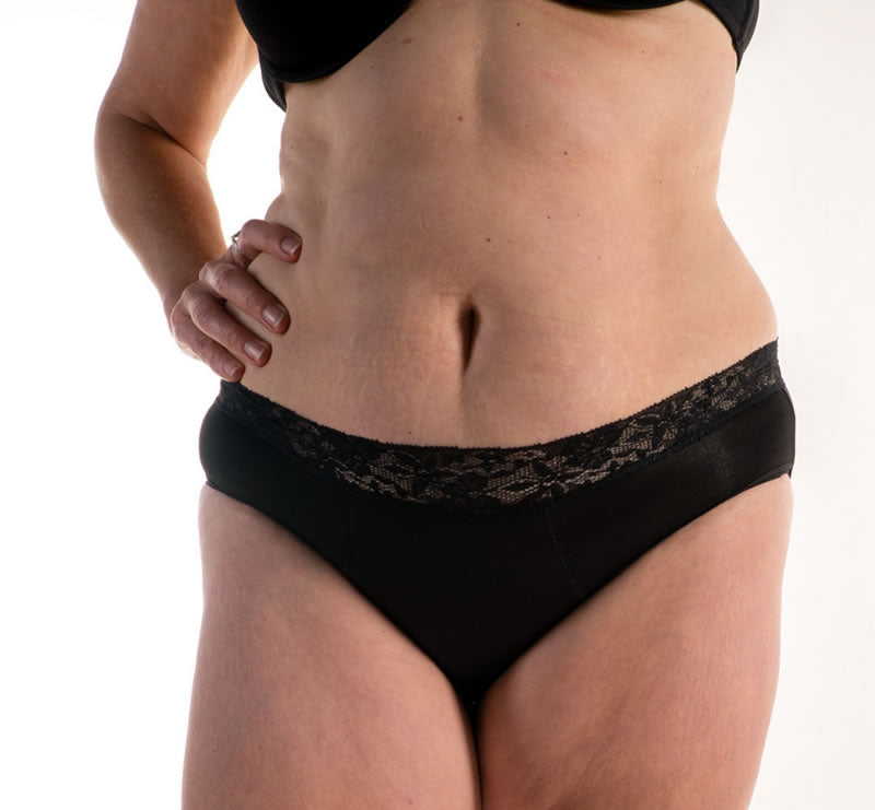 Cheeky Pants Periodenslip Feeling Pretty Lace Black - 0