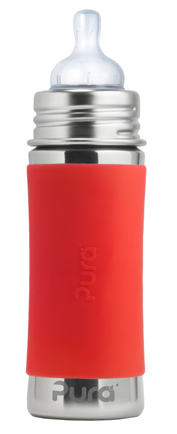 Purakiki Babyflasche 300 ml mit Silikon-Sleeve