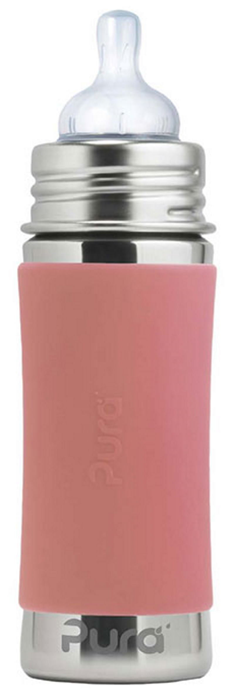 Purakiki Babyflasche 300 ml mit Silikon-Sleeve - 0