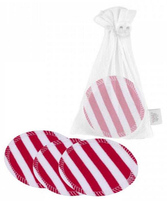 ZW waschbare Abschminkpads 10er-Set Red stripes