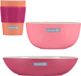 Pop-In Esslern-Set Bambus mit Lätzchen 4-teilig Monster Edi - 0