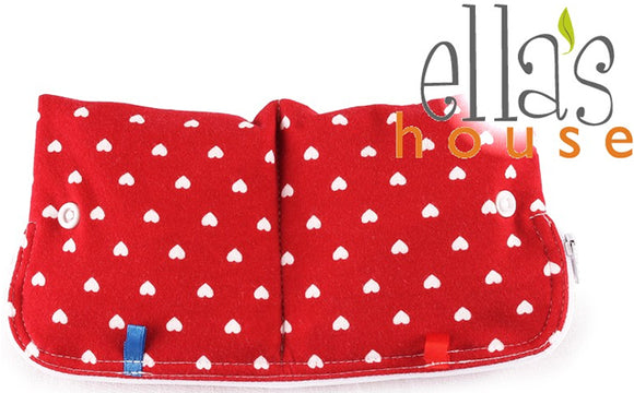 EH Moon Pouch Bindentäschchen red hearts