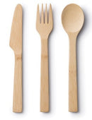 Besteck aus Bambus Travel-Set mit Pouch-1