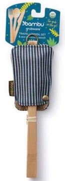 Besteck aus Bambus Travel-Set mit Pouch-4