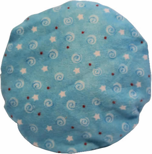 Wärmekissen rund Sterne & Spiralen inkl. Kissenhülle