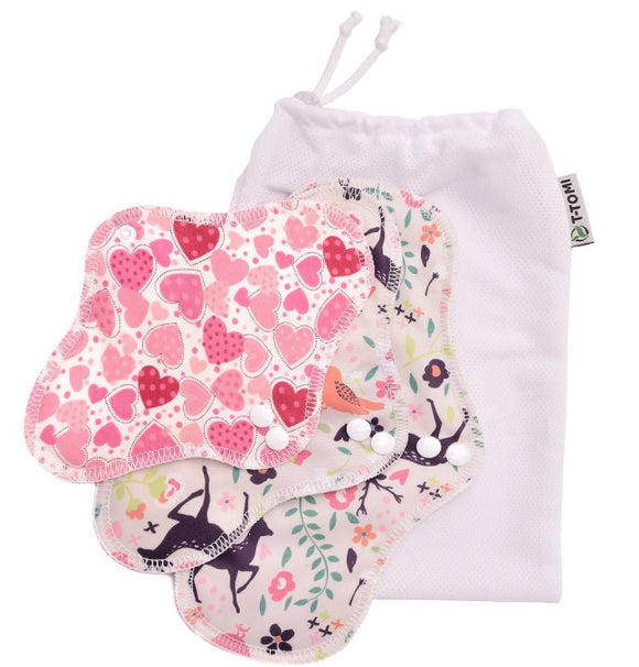 T-Tomi waschbare Menstruationsbinden Test-Set 3-teilig