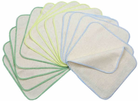 Avo&Cado Waschlappen Flanell Bio-BW 15er-Set