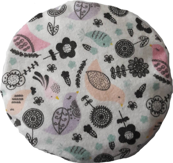 Wärmekissen rund Vogel pastell inkl. Kissenhülle