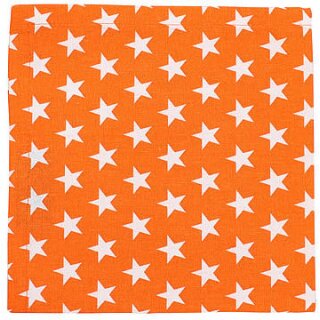 Krasilnikoff Stoffserviette 40x40 cm Stars orange-weiß