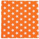 Krasilnikoff Stoffserviette 40x40 cm Stars orange-weiß