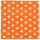 Krasilnikoff Stoffserviette 40x40 cm Stars orange-weiß