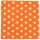 Krasilnikoff Stoffserviette 40x40 cm Stars orange-weiß