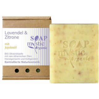 Bio-Olivenölseife Lavendel & Zitrone mit Jojobaöl 100 g