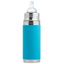 Purakiki Isolierte Babyflasche 260 ml mit Silikon-Sleeve