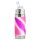 Purakiki Isolierte Trinkflasche mit Sippy Trinkhalm 260 ml mit Silikon-Sleeve rosa swirl