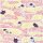 Furoshiki Tuch Cohare Cats & Birds Pink 45x45 cm