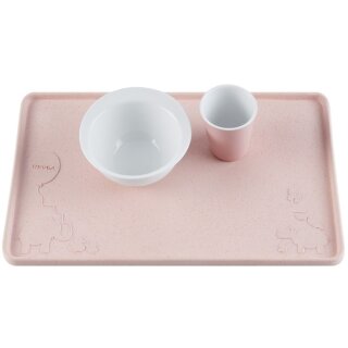 Hevea Kinder-Tischset aus Naturkautschuk Peach Pink