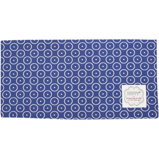 Krasilnikoff Stoffserviette 40x40 cm Circle Dots dark blue