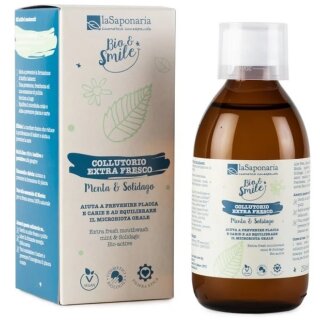 Bio&Smile Extra frisches Mundwasser Minze & Goldrute 250 ml