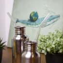 Trinkhalm aus Glas 4er-Set 30 cm gebogen