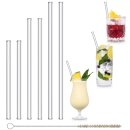 Trinkhalm aus Glas 6er-Set Gerade 15 + 20 + 23 cm