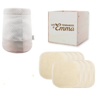 Kit Eco Belle waschbare Abschminkpads 17-teilig Bamboo ecru