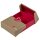 Geschenkbox Herz in Natur-Rot 12 x 8 cm